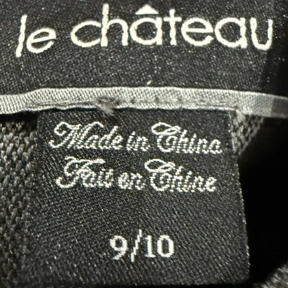 le chateau grey black pencil skirt women’s size 9/10 - Picture 6 of 7